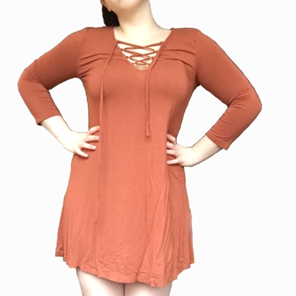 Orange Criss Cross Dress